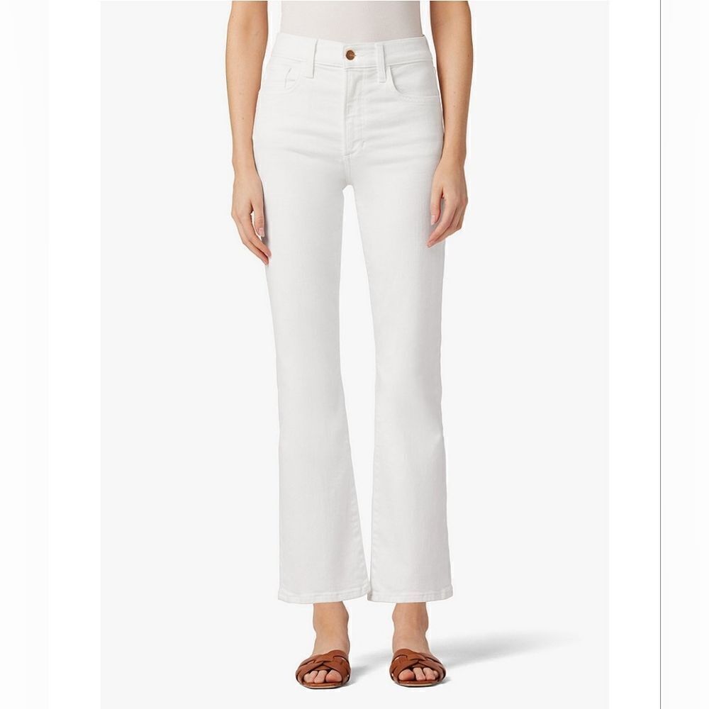 Joe's Flawless The Callie High Rise Cropped Boot Jeans White